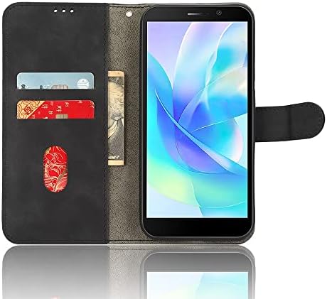 נרתיק מגן התואם למארז Doogee X97/X97 Pro, מארז טלפון של עור Flip Case עם מחזיק כרטיסי אשראי רצועת כף