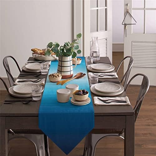 שולחן שיפוע כחול ג'הה רץ מטבח שולחן אוכל שולחן שולחן שולחן חתונה שולחן מפת שולחן ופלסימטים
