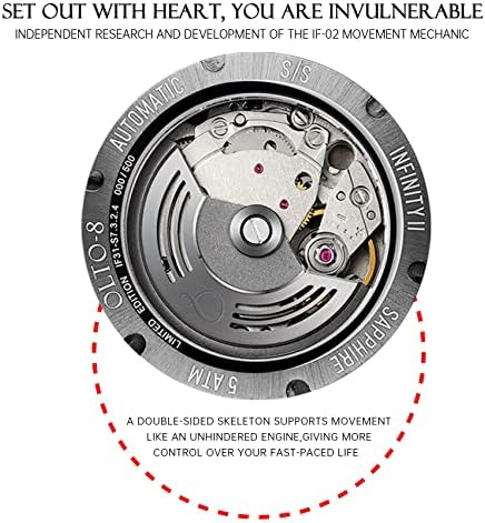 אולטו-8 גברים של אינפיניטי השני סדרת אוטומטי שעון, מוטורי בהשראת עיצוב מכאני שלד שעונים, מתנות לבעל