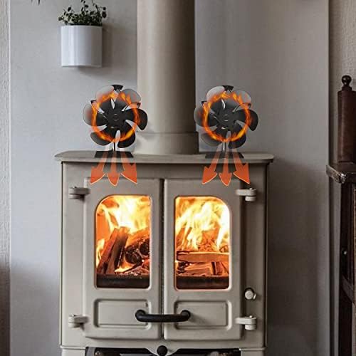 2018 עץ תנור מאוורר, 6 להבי עץ תנור מאוורר חום מופעל, אח מאוורר עבור עץ שריפת תנור, חום מופעל מאוורר