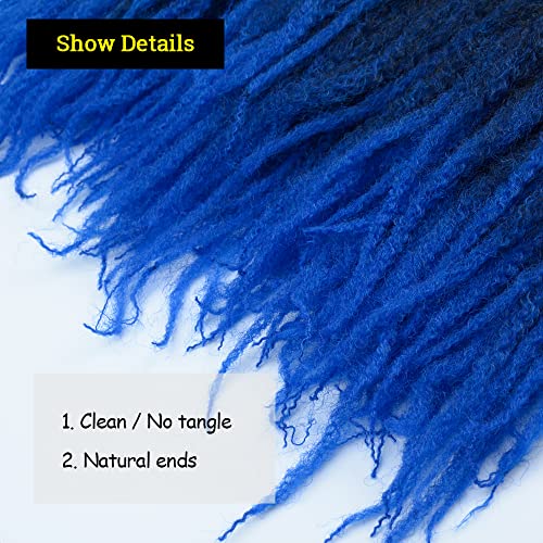 כחול מארלי טוויסט קולעת שיער אפרו מארלי צמות סינטטי 18 אינץ ארוך קינקי מתולתל עבור תיבת קולעת שיער פו