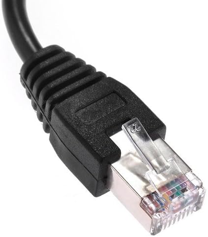 כבלי מיקרו SATA 1ft RJ45 זכר לנקבה לוח הברגה הר כבל הרחבת רשת Ethernet LAN