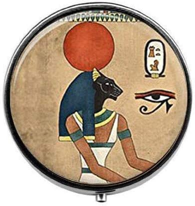 מצרי באסטט בעבודת יד תכשיטי - אמנות תמונה גלולת תיבת - קסם גלולת תיבת-זכוכית סוכריות תיבה