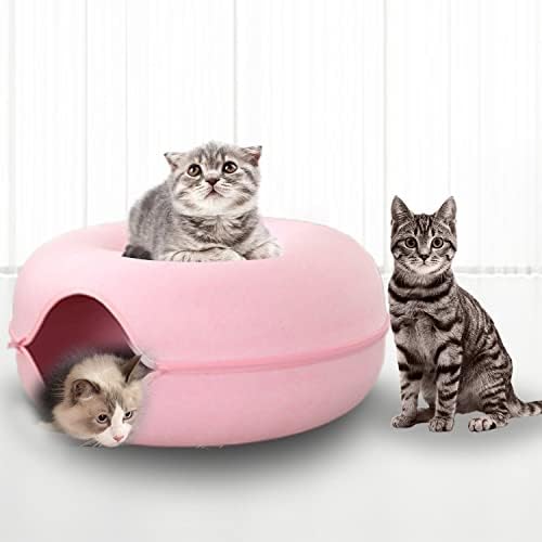 לימקס חתול מנהרת מיטת חתול מנהרות עבור מקורה חתולי מערת מיטה רך והרגיש חתול מערת עם מנהרת מקורה חתול