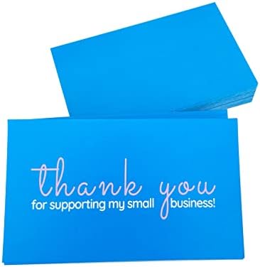 איתזמנה תודה לך על תמיכה שלי קטן כרטיסי ביקור תודה לך כרטיס כחול כרטיסי חבילה של 100