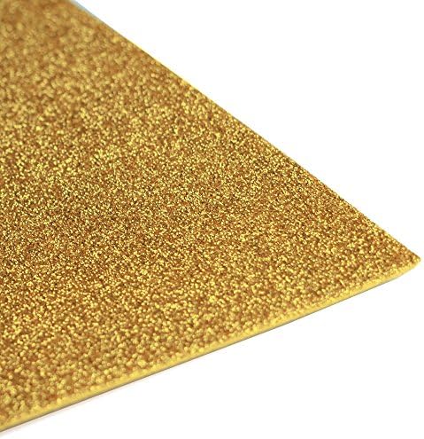 גיליון קצף של Homeford Glitter Eva, 9-1/2 x 12, זהב