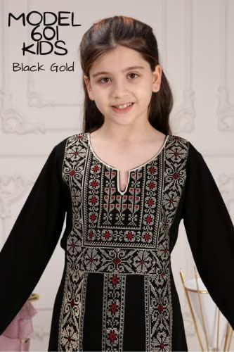 מרווה אופנה פלסטינית שמלה לנשים-מסורתית פלסטינית שמלה לילדה עם רקמה יפה