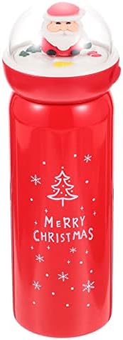 בקבוק מים Lioobo דפוס עץ חג מולד שמח נירוסטה מבודדת, כוס נירוסטה מקסימה, שמור על בקבוק מים קרים או חמים