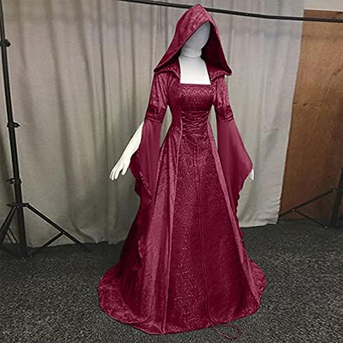 נשים של גותי מכשפה שמלת מימי הביניים מחוך רנסנס שמלה עם הוד ויקטוריאני שמלות ליל כל הקדושים קוספליי