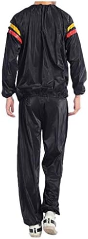 BMISEGM MENS חליפות דק כושר PVC כושר בגדי כושר ספורט אדום וצהוב מזיעים בגדי סאונה חליפת הרזיה