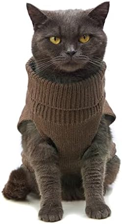 סוודר חתול של ג'נקון גולף גולף גולש גלי גזים סרוגים עם שרוולים חסרי שרוולים חמים תלבושות בגדי חתלתול