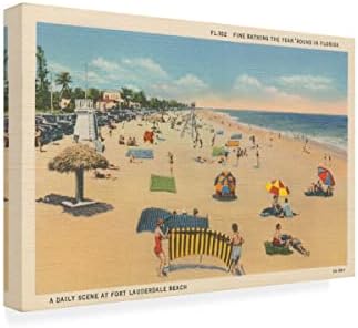 אמנות סימן מסחרי 'גלויה חוף I' אמנות קנבס מאת פורטפוליו אפל פראי 12x19