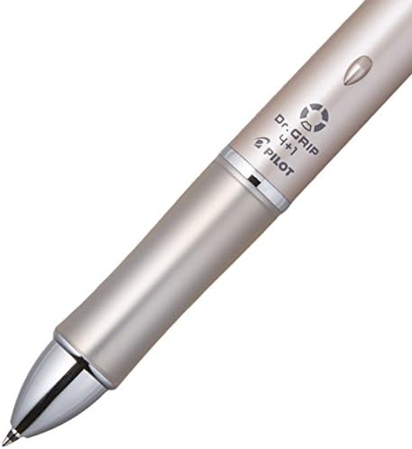 טייס דר גריפ 4+1, 4 צבע 0.7 ממ כדורי עט רב -עט ו 0.5 ממ עיפרון מכני - גוף זהב שמפניה