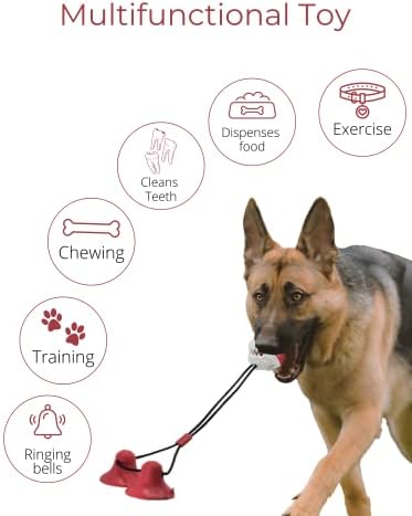 צעצוע כלבים של כוס היניקה - משיכת צעצועים לכלבים אינטראקטיביים - צעצועים לפאזל כלבים עם מתקן פינוקים