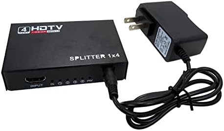 מפצל HDMI 1 ב -4 OUT 4K 4-PORTEATER Repeater מגבר מפצל 1x4 תומך ב 480p, 576p, 720p, 1080i, 1080p, 2160p