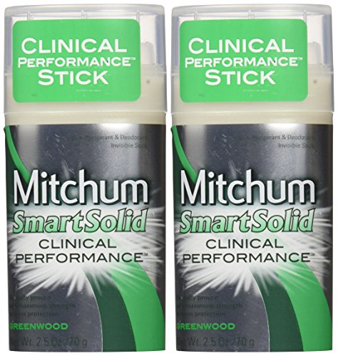 Mitchum Smart Solid Anti-Perspirant & Deodorant, Greenwood, 2.5 גרם, 2 חבילה