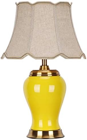 מנורת שולחן דמוניז מנורת קרמיקה בצורת אגרטל מנורת קרמיקה, מנורת בקרת כפתורים ספריית ספריית ספריית מנורות