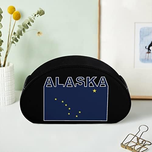 מחזיק שלט רחוק של דגל Alaskas State עם 5 תאים מיכל אחסון תיבות מארגן מרחוק לטלוויזיה עבור בקרי דוד נגן