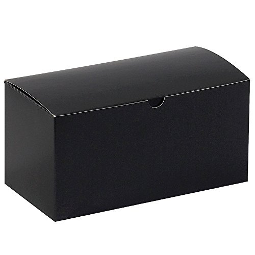 קופסאות מתנה של אבידיטי, 9 איקס 4 1/2 איקס 4 1/2, קופסאות שחורות מבריקות קלות להרכבה, טובות לחגים, ימי