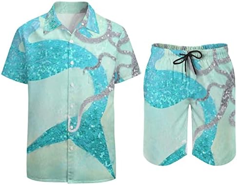 בת ים ותמנון גברים בהוואי הגברים חולצות שרוול קצר ומכנסיים תלבושות חוף קיץ רופפות אימונית מתאימה