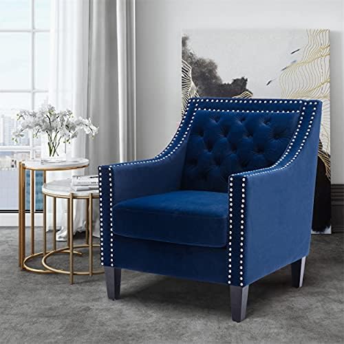 כחול כהה מבטא כיסא לסלון כיסאות סט של 2-אמצע המאה מודרני כורסא ספה כיסא סילונס פארה סלה מעונות מרופד