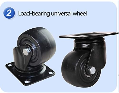 Alremo Huangxing - גלגלי גלגלים עם בלם, ללא גלגלים נעלי רעש עם גלגלי ניילון, גלגלים צלחת מסתובבים, 3