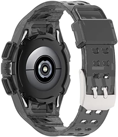 Fuvautu ברור סיליקון Case Sport Sport אנטי-טיפה תואם לגלקסי Watch 4 להקות & Galaxy Watch 5 להקה 44 ממ