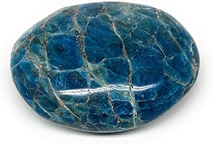 Watangems 169.9 גרם, 2.6 x2 x1.2 , אבן דקל כחולה אבן הכחול הושלמה באנרגיה רייקי, אבן מטאפיזית, ממדגסקר,