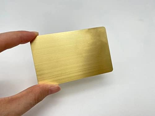 מוברש מצופה זהב נירוסטה מתכת כרטיסים ריקים 100 יחידות 85 על 54 ממ 0.5 ממ עבה