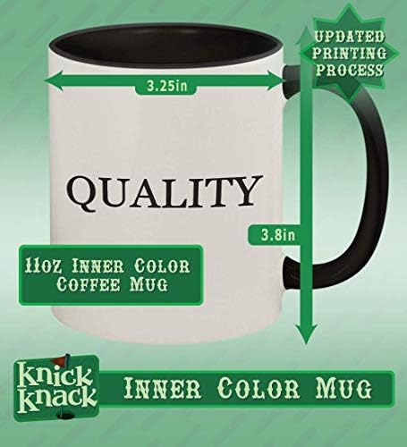 מתנות קישוטים ליקויים - 11 עוז האשטאג ידית צבעונית קרמיקה ובתוך כוס ספל קפה, שחור