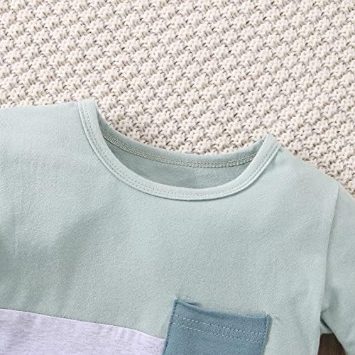2 חלקים פעוט תינוקות תלבושות של שרוול ארוך בלוק צבע סווטשירט סווטשירט עליון מכנסיים מכנסיים בסתיו סט