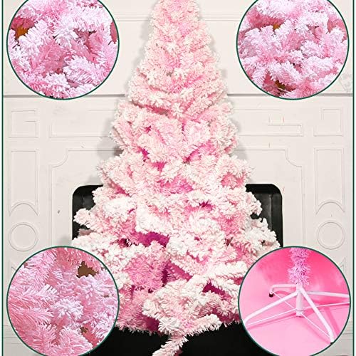 ZPEE 1.9ft שלג נוהר חומר נוהר PVC עץ חג המולד של קישוט חג המולד, ענפים מתפשטים אוטומטיים עם פלסטיק עומדים