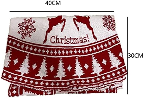 WODMB חצאית עץ חג המולד קישוטים תחתונים 90 סמ/122 סמ דפוס פתית שלג אדום סרוג