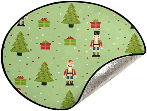 מפצח האגוזים של קופדה עץ חג המולד מחצלות עץ חג המולד חצאית עץ אטום למים, מתנה ירוקה עץ עץ עץ עץ מגש