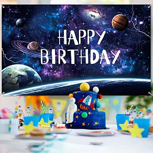 חלל גלקסי מסיבת יום הולדת קישוטי חלל נושא רקע חלל צילום רקע עבור יום הולדת ספקי צד יקום שביל החלב כוכב