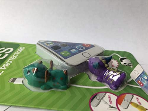 מגני כבלים של Tzumi Bytes עבור כבל USB של iPhone/iPad, בעלי חיים חמודים טעינה שומר כבלים, אביזרי טלפון