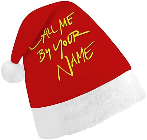 קוראים לי על ידי שלך שם חג המולד כובע סנטה כובעי חג המולד עץ קישוטי חג דקור מתנות למבוגרים נשים משפחת