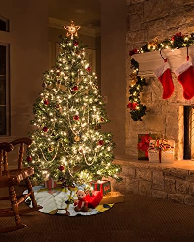חצאית עץ חיננית קיץ, חצאית עץ חג המולד רכה ונוחה בגודל 48 אינץ