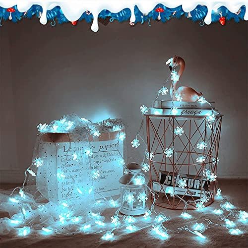 פתיתי שלג וילון LED אורות מיתרים 20ft 40 קלה חלון חג המולד אור מיתר מיתר אור לפטיו לחדר שינה, עיצוב