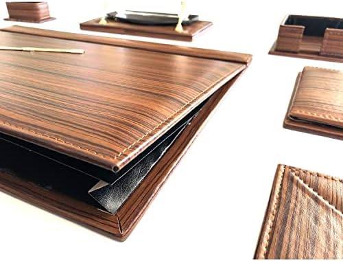 Czdyuf Office Desk Pad Wood Look Holder Thane Document