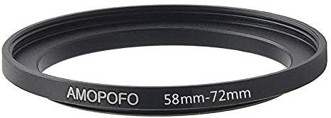 58 ממ עד 72 ממ מתאם מדרגה מתאם טבעת לקאנון, עבור ניקון, עבור סוני, עבור פוג'י, M4/3 עדשות מצלמה ל- UV,