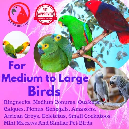 צעצועי בונקה ציפורים 3898 עץ טבעי ארוך צעד בינוני צעצוע ציפורים