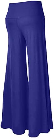 Beuu's Premium Premium קפלים מקסי לרגל רחבה מכנסיים פלאצו גאוצ'ו-מותניים גבוהים מכנסיים מכנסיים מכנסיים