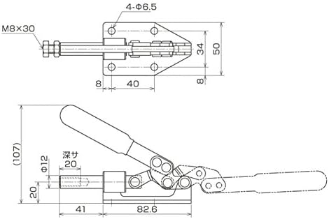 מהדק Ikura Toggle קו ישר סוג פעולה ISK-020