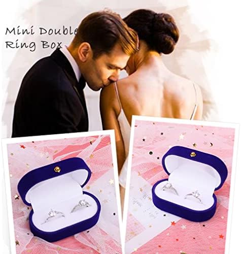 קטיפה טבעת תיבת הצעת אריזת מתנה טבעת מקרה תכשיטי תצוגת אחסון לחתונה חג המולד יום נישואים