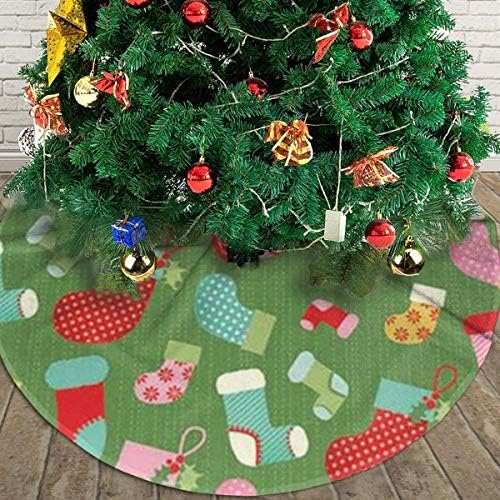 Lveshop Candy משאיר חצאית עץ חג המולד עגול יוקרה עגול מקורה מחצלת חוץ כפרי קישוטי חג עץ חג המולד （30