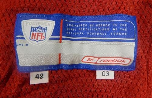 2003 סן פרנסיסקו 49ers 43 משחק הונפק אדום ג'רזי 42 DP32695 - משחק NFL לא חתום משומש