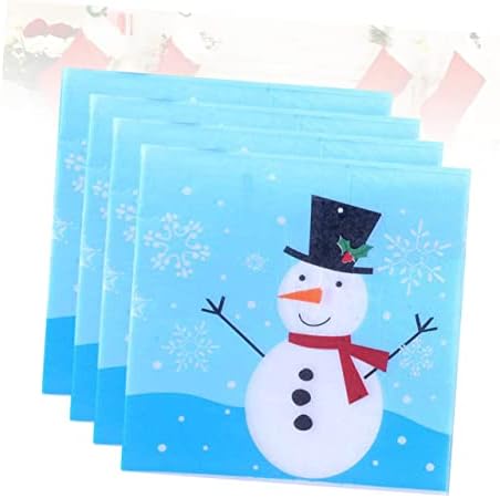 DOITOOL 60 יחידות מפיות כחולות מפיות לחג המולד מפיות לחג המולד נייר טקמת חג המולד נייר נייר מפיות