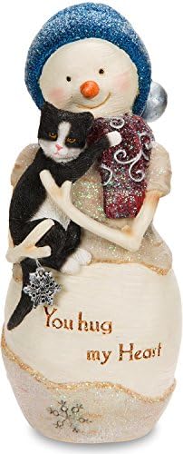 חברת מתנות ביתן, ליבנהרה-אתה מחבק את ליבי של איש השלג של איש השלג מחזיק חתול 5 אינץ ', 5 , לבן