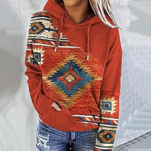 קפוצ'ונים של נשים וינטג 'סגנון אתני סוודר סוודרים מודפס